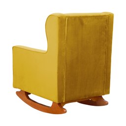 Poltrona Balanço Aurora Veludo Cores - DS Estofados Poltrona Aurora Mostarda - 4