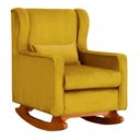 Ver imagem 1 de Poltrona Balanço Aurora Veludo Cores - DS Estofados Poltrona Aurora Mostarda