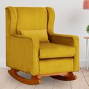 Ver imagem 5 de Poltrona Balanço Aurora Veludo Cores - DS Estofados Poltrona Aurora Mostarda