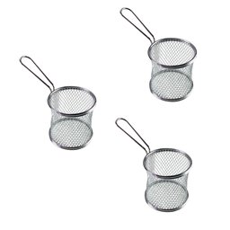 Kit 3 Cesta para Servir Porções Batata Frita Frango Salgados Hamburgueria Festa - 1
