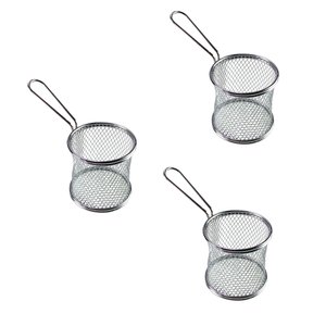 Kit 3 Cesta para Servir Porções Batata Frita Frango Salgados Hamburgueria Festa