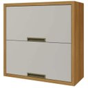 Ver imagem 1 de Armário Aéreo Modular Imperatriz 80 Cm com 2 Portas Basculantes - Freijó/off White - Nesher