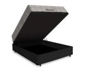 Ver imagem 1 de Cama Box Baú Casal Tecido Sintético Preto com Colchão Ortobom Airtech Molas Ensacadas