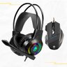 Mouse Gamer Iluminado + Headset Rgb Áudio Exclusivo + Brinde - 1