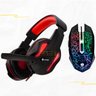 Headset Gamer Evolut Ótima Qualidade Otimizado + Mouse Gamer - 1
