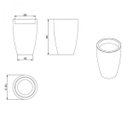 Ver imagem 3 de Vaso Redondo Cônico Moderno 30 Japi