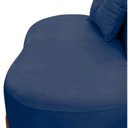 Ver mais imagens de Namoradeira Sofá Feijão Luna 100cm Orgânica Suede Azul Marinho