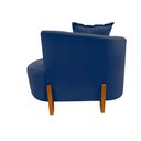 Ver imagem 6 de Namoradeira Sofá Feijão Luna 100cm Orgânica Suede Azul Marinho