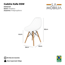 Ver imagem 5 de Cadeira Kaila Dsw Branca Polipropileno para Sala de Jantar e Escritório