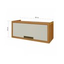 Ver imagem 6 de Armário Aéreo Modular Geladeira Imperatriz 80cm Porta Basculante - Freijó/off White - Nesher