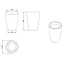 Ver imagem 2 de Vaso Cônico Moderno 30 Japi