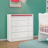 Comoda Infantil com Trocador 4 Gavetas Brilhar Q01 - ADJ Decor COMODA INFANTIL C/TROCADOR Branco - 2