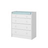 Comoda Infantil com Trocador 4 Gavetas Brilhar Q01 - ADJ Decor COMODA INFANTIL C/TROCADOR Branco - 1