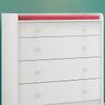 Comoda Infantil com Trocador 4 Gavetas Brilhar Q01 - ADJ Decor COMODA INFANTIL C/TROCADOR Branco - 4