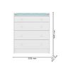 Comoda Infantil com Trocador 4 Gavetas Brilhar Q01 - ADJ Decor COMODA INFANTIL C/TROCADOR Branco - 3