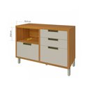 Ver imagem 6 de Balcão Modular Imperatriz 120cm com Porta Temperos e Separador de Talheres Freijó/off White Nesher