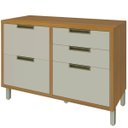 Ver imagem 1 de Balcão Modular Imperatriz 120cm com Porta Temperos e Separador de Talheres Freijó/off White Nesher