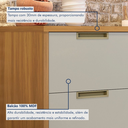 Ver imagem 4 de Armario Balcao Modular 120cm com Porta Temperos e Talheres Freijo/Off White - Nesher