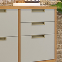 Ver imagem 5 de Armario Balcao Modular 120cm com Porta Temperos e Talheres Freijo/Off White - Nesher