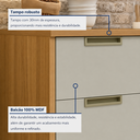 Ver imagem 6 de Balcão Modular de Cozinha 120cm com Porta Temperos e Talheres Freijó/Off White - Nesher