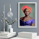 Ver imagem 2 de Quadro Decorativo Dandara Dos Palmares 33x24cm:madeira Preta