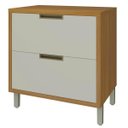 Ver imagem 2 de Balcão Modular Multiuso 80cm 1 Porta 1 Gaveta Imperatriz Freijó/Off White - Nesher