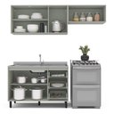 Ver imagem 5 de Armário de Cozinha Modulada Completa 3 Peças 200cm sem Tampo 250027 Koya Politorno Móveis