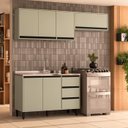 Ver imagem 1 de Armário de Cozinha Modulada Completa 3 Peças 200cm sem Tampo 250027 Koya Politorno Móveis