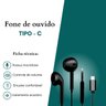 Fone de Ouvido Tipo-c Hrebos Hs-61 Samsung Note 10/20 - Preto - 2