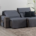 Ver imagem 6 de Protetor de Sofá Assento 1,80m Retrátil Shield 100% Poliéster Hipercal 400 Fios:cinzapreto