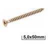 Parafuso Madeira Chipboard Cabeça Chata 5.0x50mm 200 Unidade - 1