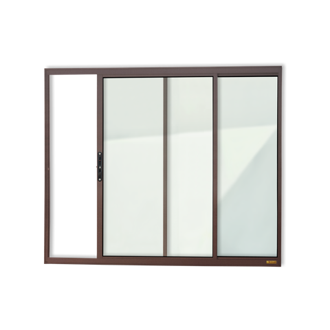 Janela Alumínio Confort 2F.100 x 120 V.Liso Marrom Corten Brimak