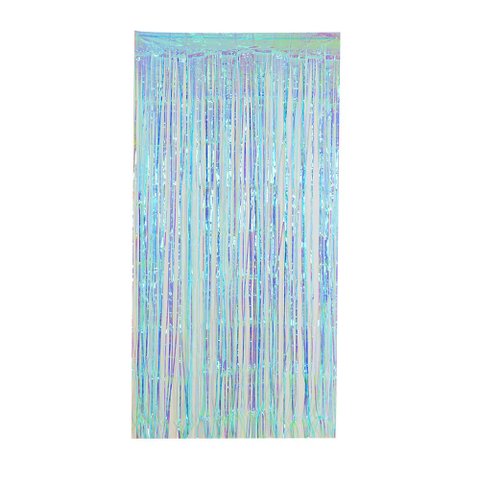 Cortina Decorativa Franja Metalizada Silverfestas Sereia 100x200cm