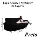 Ver imagem 2 de Capa para Sofá Retrátil e Reclinável 3 Lugares