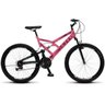 Bicicleta Colli Bike GPS 148 Aro 26 Dupla Suspensão 21 Marchas Freio V-Brake- Rosa - 1