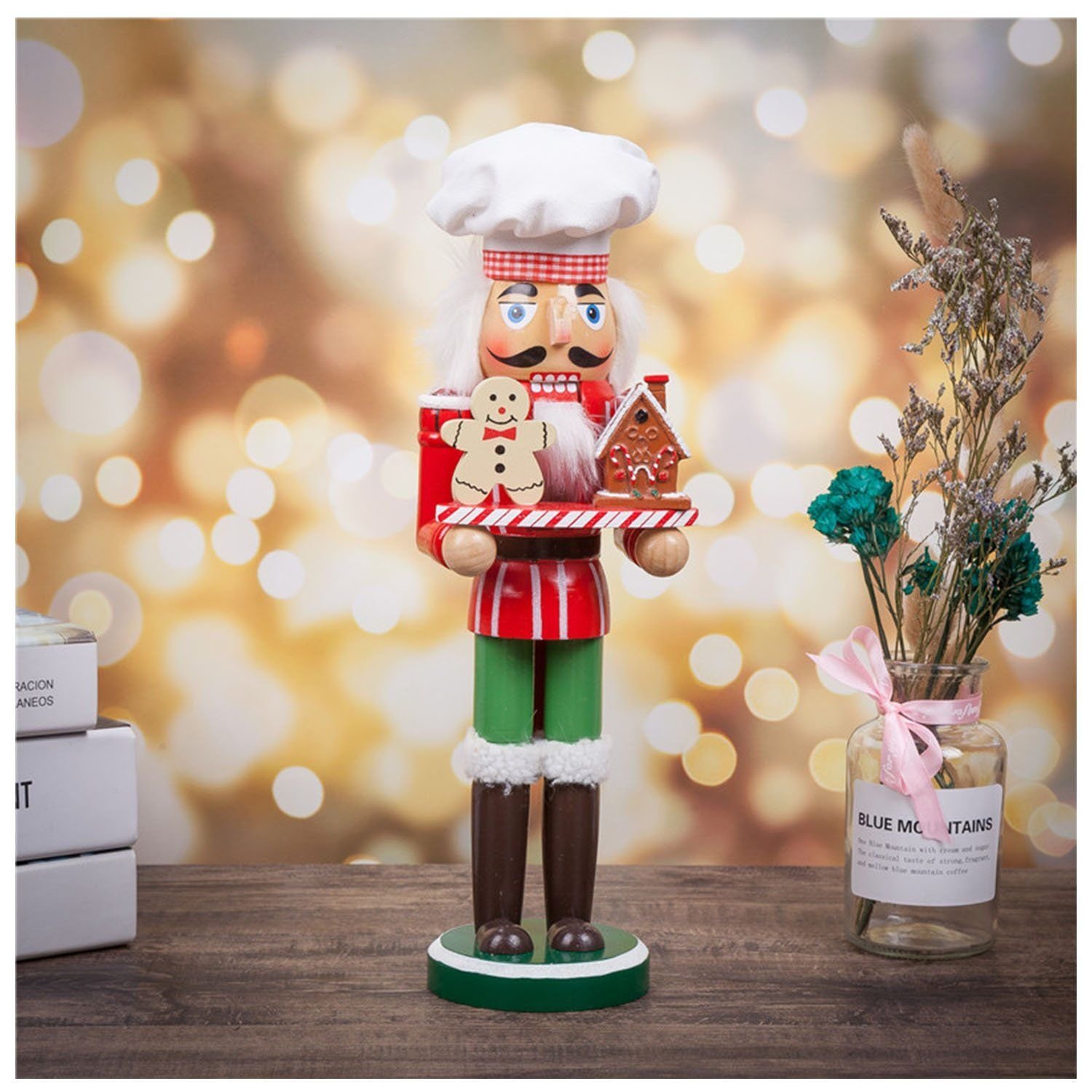 Boneco Quebra Nozes Confeiteiro Natal Papai Noel 38cm