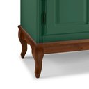 Ver imagem 2 de Rack para Sala com Pés Luis Xv 2 Portas 1 Gaveta e Nicho 60811m Hannover - Verde Musgo/imbuia Glazer