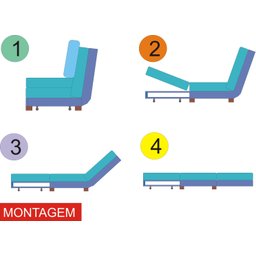 Poltrona Cama Reclinável Modelo Mova_MM que se Transforma em Sofá Cama Resistente e Confortável em S - 5