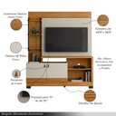 Ver imagem 3 de Home Decorativo Jatiuca Mdp/mdf Ripado Tv até 50 Polegadas Nature/off White G77 - Gran Belo