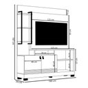 Ver imagem 4 de Home Decorativo Jatiuca Mdp/mdf Ripado Tv até 50 Polegadas Nature/off White G77 - Gran Belo