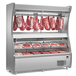 Balcão Frigorífico de Açougue Triplex GEVD-210 CZ Cinza Gelopar Iluminação em LED 2.10m Tendal - 1