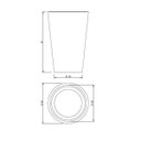 Ver imagem 3 de Vaso Decorativo de Polietileno Cônico Linea 98cmx65cm Japi