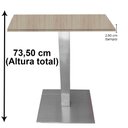 Ver imagem 5 de Mesa Alpha Inox 73,50 Cm (alt) Base Quadrada Tampo Mdp Quadrado 60 Cm (larg) X 2,50 Cm (alt) Casabla