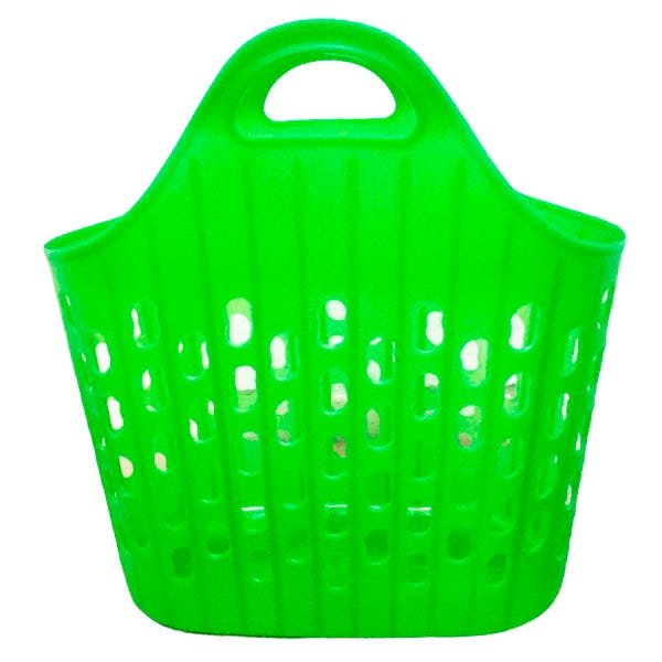Sacola Bolsa Mercado Feira Brinquedo Multiuso Plástico Verde - 2