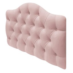Cabeceira Suspensa Imperatriz 140 cm Casal Suede Rosê - ADJ Decor - 2