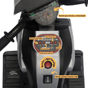 Ver imagem 4 de Mini Moto Esportiva Elétrica Infantil, 6v, 3km/h, Controle Remoto, Cinza, até 30kg