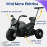 Mini Moto Esportiva Elétrica Infantil, 6v, 3km/h, Controle Remoto, Cinza, até 30kg - 3