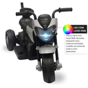 Ver imagem 5 de Mini Moto Esportiva Elétrica Infantil, 6v, 3km/h, Controle Remoto, Cinza, até 30kg