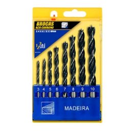 Jogo de Brocas em Aço Carbono com 8 peças - 1