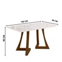 Ver imagem 3 de Mesa para Sala de Jantar Vidro 80cm x 90cm Ana Marrom/Ambar/Off White
